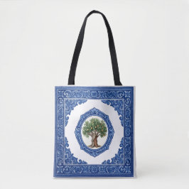 Bolsa de Lino y Corcho Azulejo