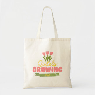 Bolsa de lona botánica minimalista
