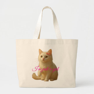 Bolsa de lona con gato adorable "Solo soy una chic