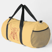 Bolsa de lona de baile Búfalo Fantasma Rojo