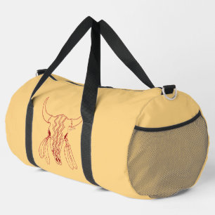Bolsa de lona de baile Búfalo Fantasma Rojo
