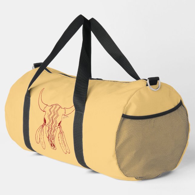 Bolsa de lona de baile Búfalo Fantasma Rojo (Esquina derecha)