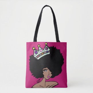 Bolsa de lona de corona afro