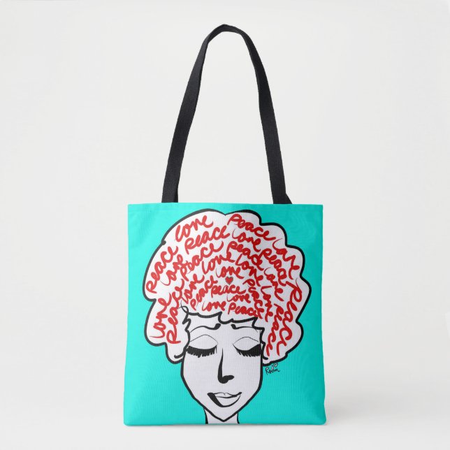 Bolsa de lona de Paz y Amor (Anverso)