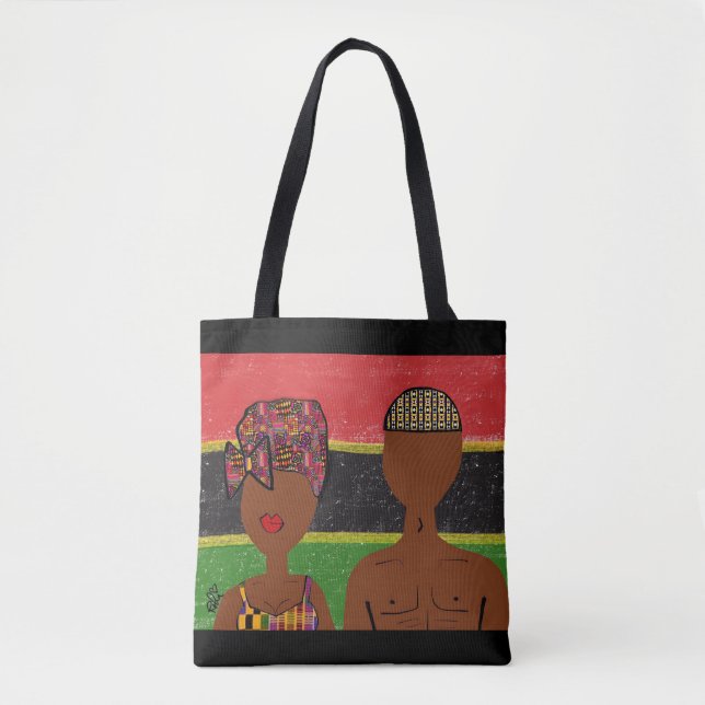Bolsa de lona de Paz y Amor Africano (Anverso)