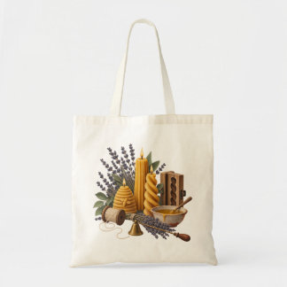 Bolsa de lona de taller de velas de lavanda del fa