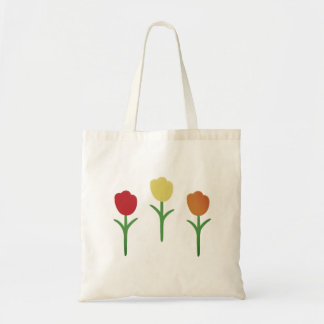 Bolsa de lona de tulipán impresa a mano