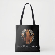 | Bolsa de lona ecológica con estampado de tigre