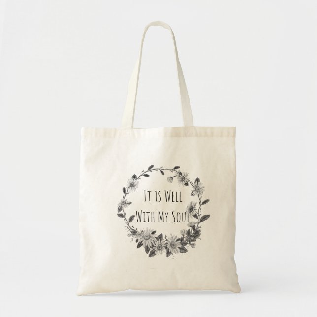 Bolsa de lona "Está bien con mi alma" (Frente)