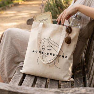 Bolsa de lona 'Solo Respira' Línea minimalista