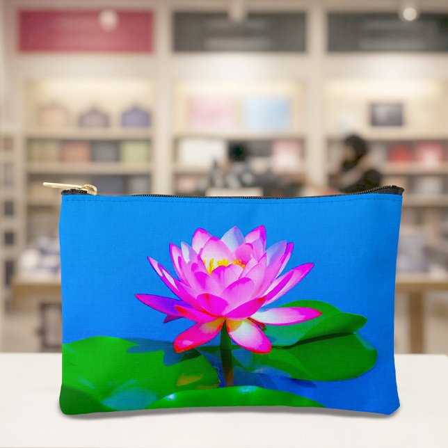 Bolsa de Loto Rosa (Pouch with pink lotus)