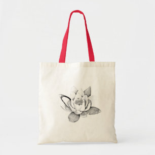 BOLSA DE LOTUS TOTE EN NEGRO Y BLANCO
