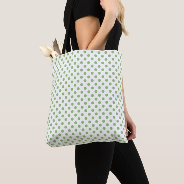 Bolsa de lunares en círculos verde pistacho (Detalle)