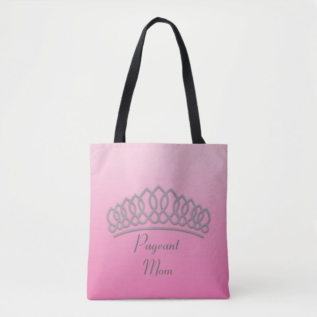 Bolsa de mamá del concurso Tiara rosa y plateado (Anverso)