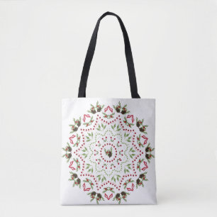 Bolsa de mandala con piña y bayas con texto