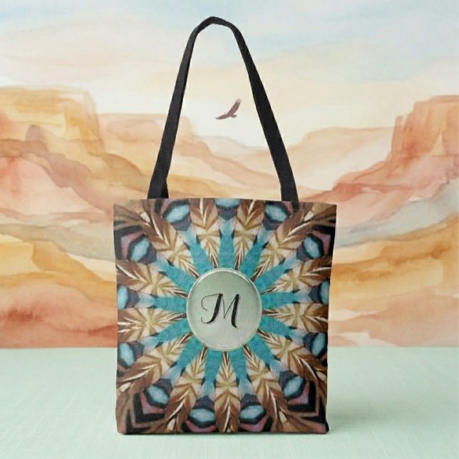 Bolsa de mandala verde, azul, marrón y azul turque (Subido por el creador)