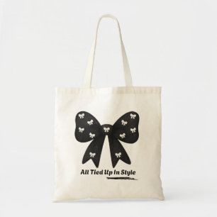 Bolsa de mano All Tied Up In Style – Lazo negro el