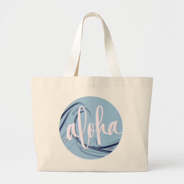 Bolsa de mano Aloha con tema del océano Kai (Frente)