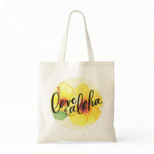 Bolsa de mano Aloha Hibiscus Amor y Aloha (parte p