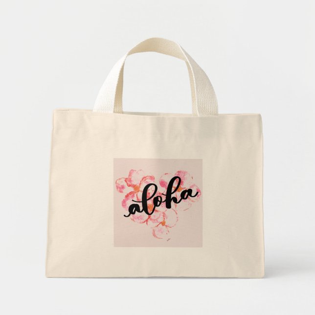 Bolsa de mano Aloha Plumeria (Frente)