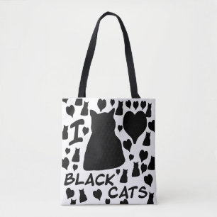 Bolsa de mano Amo Gatos Negros Adorable Regalo par