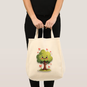 Bolsa de mano Árbol Amor Corazones Rojos 