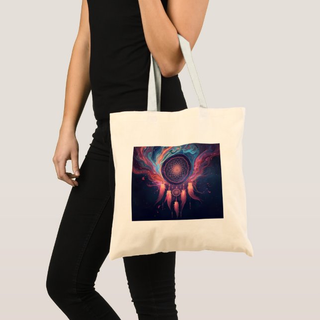 Bolsa de mano atrapasueños psicodélico (Anverso (producto))