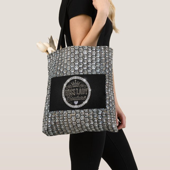Bolsa de mano Boss Lady Couture Diamonds estampada (Detalle)
