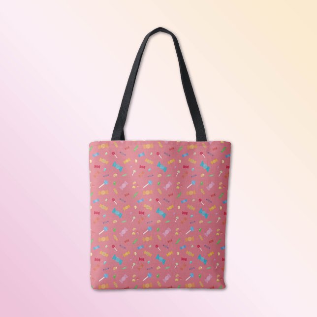 Bolsa de mano Candy Joy Coral Pink (Colorful Candy Everyday Tote Bag.)