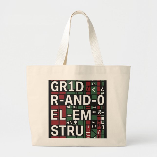 Bolsa de mano Canva Casual Tipografía (Frente)