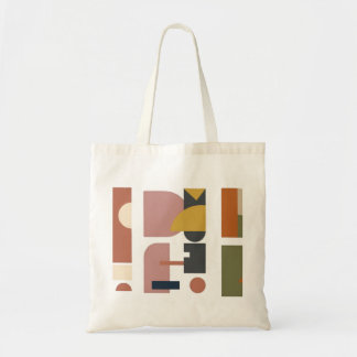 Bolsa de mano casual Canva con grafía geométrica