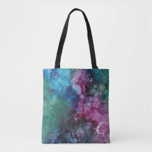 Bolsa de mano, "Colorburst Inkblots/rosas azules v