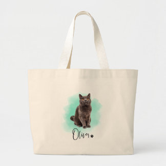 Bolsa de mano con arte de gato adorable – Regalo p
