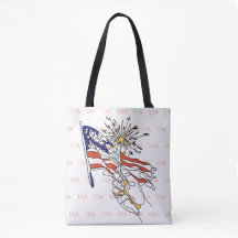Bolsa de mano con bandera de EE. UU.