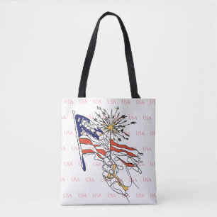 Bolsa de mano con bandera de EE. UU.