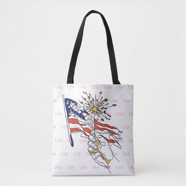 Bolsa de mano con bandera de EE. UU. (Anverso)