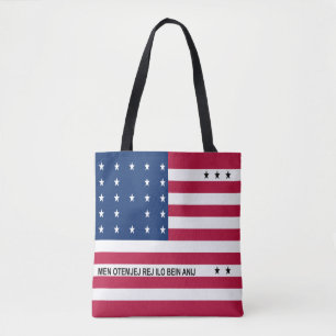Bolsa de mano con bandera patriótica del atolón de