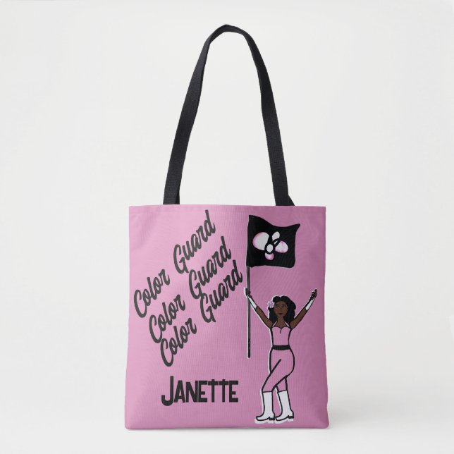 Bolsa de mano con bandera personalizada (flor rosa (Anverso)