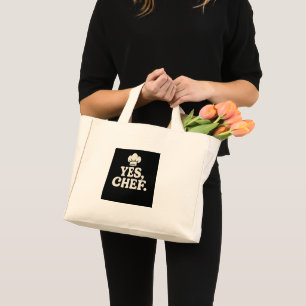 Bolsa de mano con cita de cocina YES CHEF
