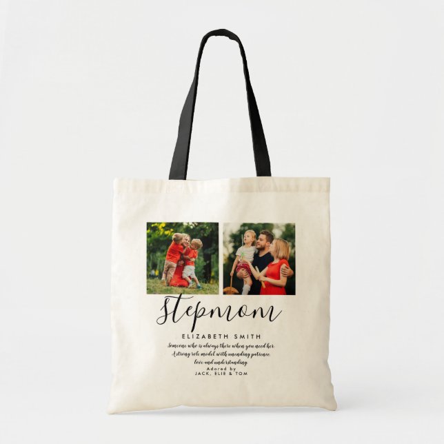 Bolsa de mano con cita de guión de madrastra (Frente)