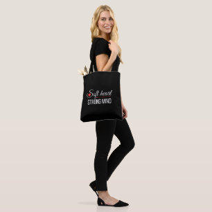 Bolsa de mano con cita inspiradora Corazón suave M