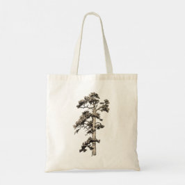Bolsa de mano con dibujo de pino vintage alterado