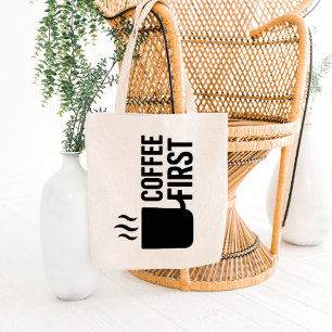 Bolsa de mano con diseño de taza de vapor en negri