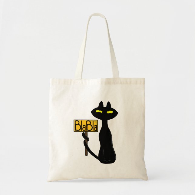 Bolsa de mano con divertida señal " BlaBla " de Ba (Frente)