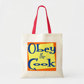 Bolsa de mano con el dicho de cocina Obedece al Co