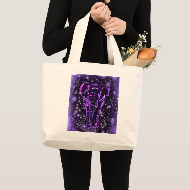 Bolsa de mano con elefante púrpura (Anverso (producto))