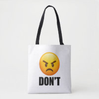 Bolsa de mano con Emoji Enojado NO
