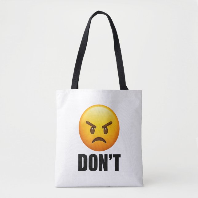 Bolsa de mano con Emoji Enojado NO (Anverso)