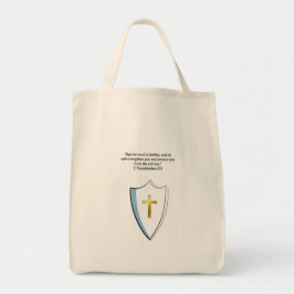 Bolsa de mano con estampado de 2 Tesalonicenses 3: