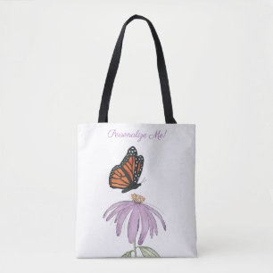 Bolsa de mano con estampado total de mariposa en f